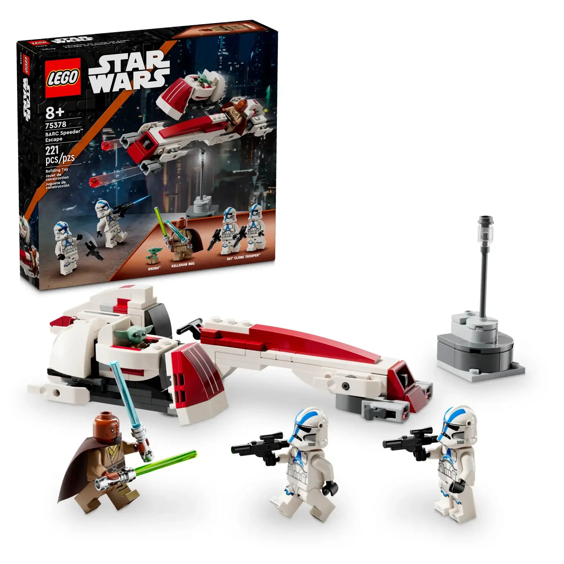 Building blocks for making school models​ LEGO STAR WARS 75378 BARC Speeder Escape