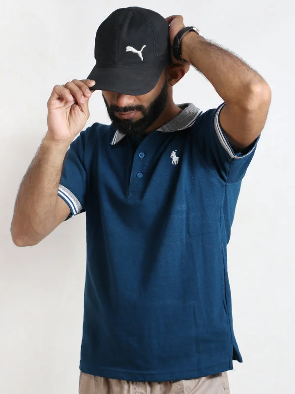 HG Men's Polo T-Shirt Sea Blue Blue 07