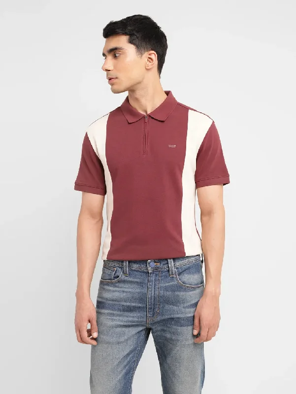 Men's Colorblock Slim Fit Polo T-shirt