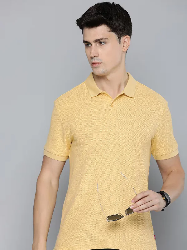 Men's Solid Slim Fit Polo T-Shirt