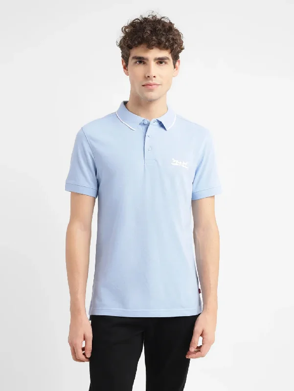 Men's Solid Slim Fit Polo T-shirt