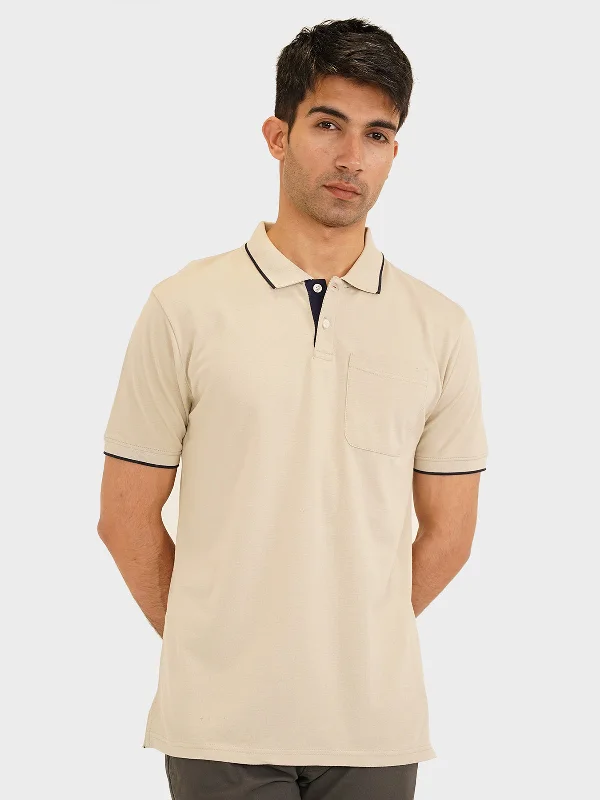 ""MOUNIR"" Trendy Regular Fit Polo T -Shirt