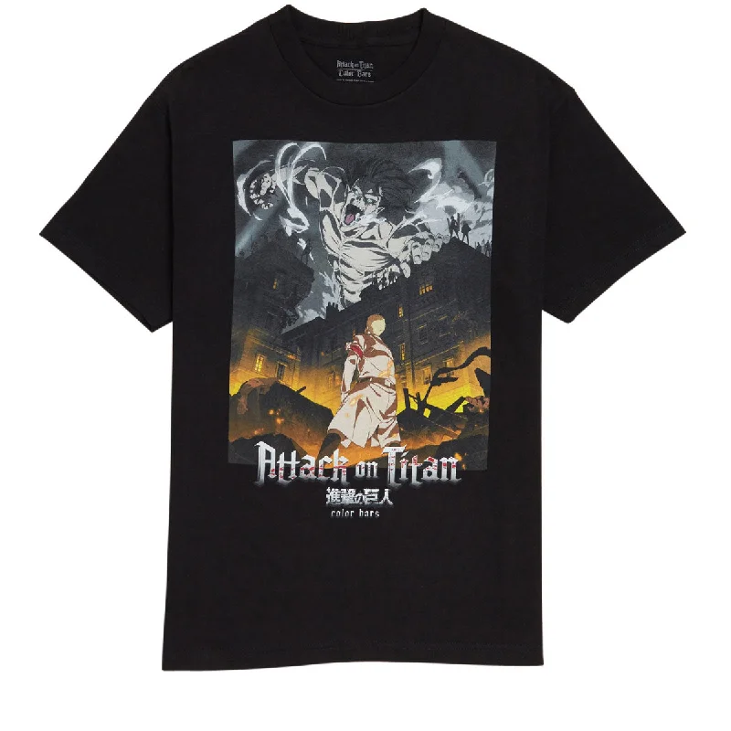 Color Bars x Attack on Titan Destroy T-Shirt - Black