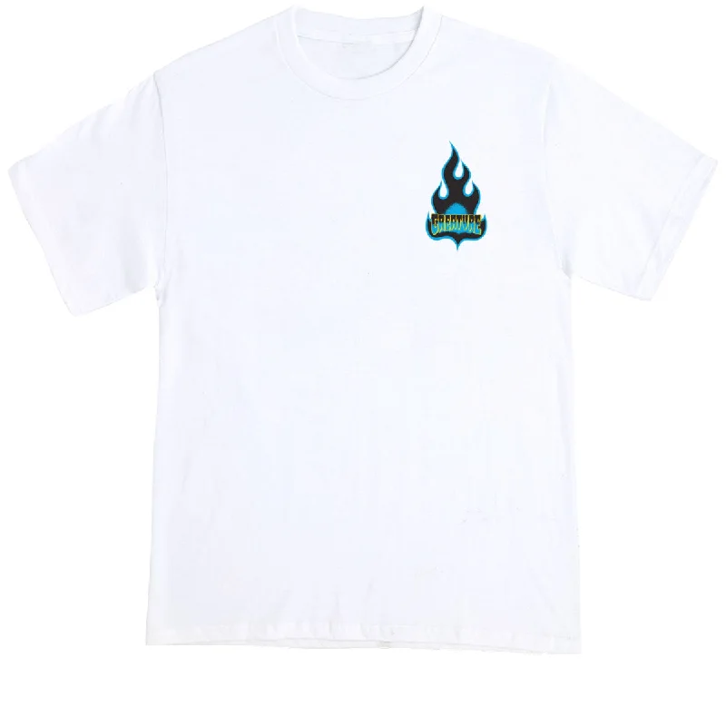 Creature Logo Flame T-Shirt - White