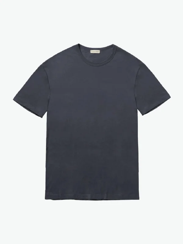 Crewneck Cotton Tailor Fit T-shirt Blue