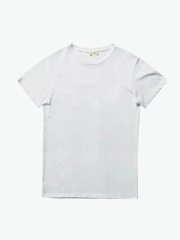 Crewneck Cotton Tailor Fit T-shirt White