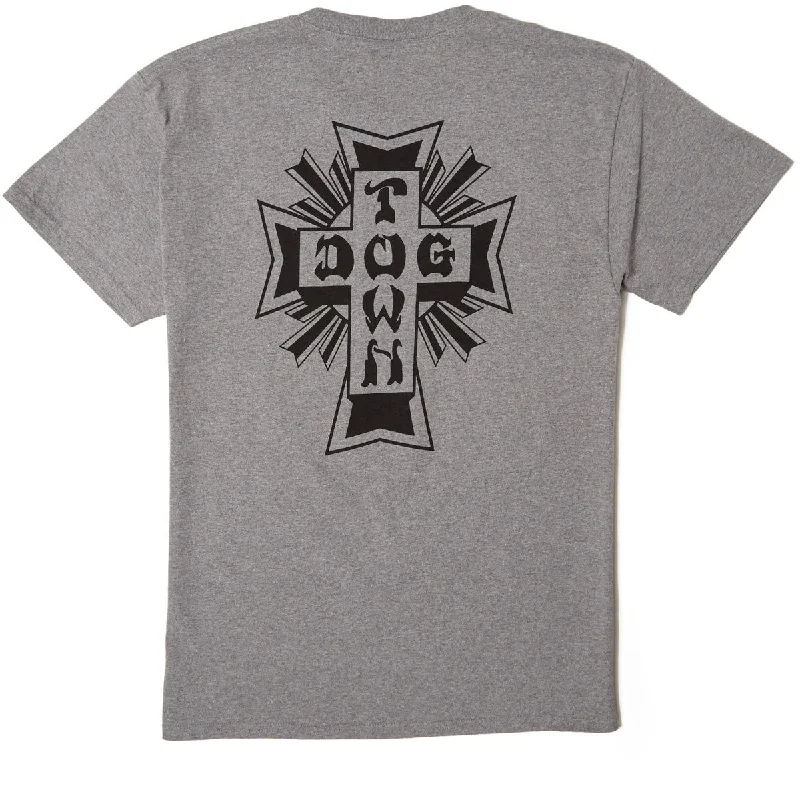 Dogtown Cross Logo T-Shirt - Oxford Grey/Black