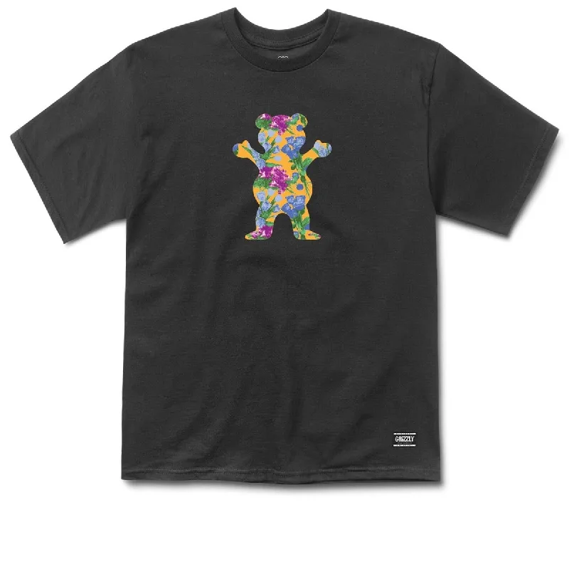 Grizzly Give Em Flowers T-Shirt - Black