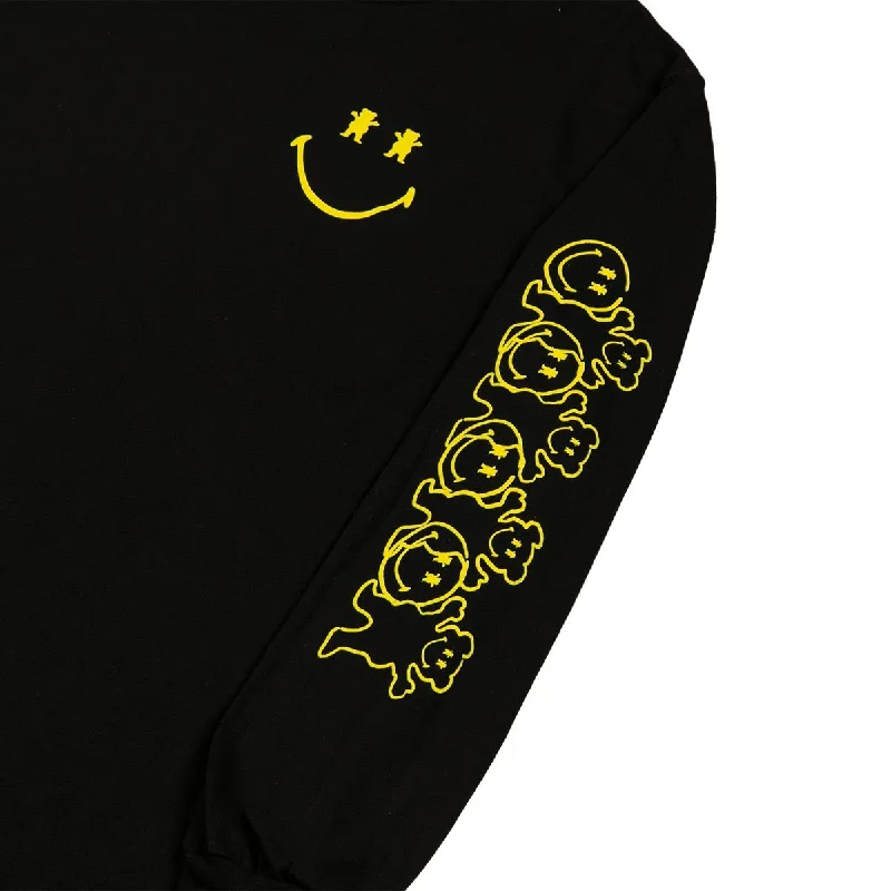 Grizzly x Smiley World Big Smile Long Sleeve T-Shirt - Black