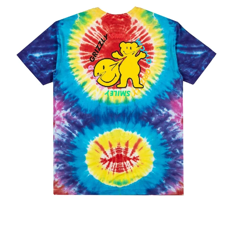 Grizzly x Smiley World T-Shirt - Tie Dye