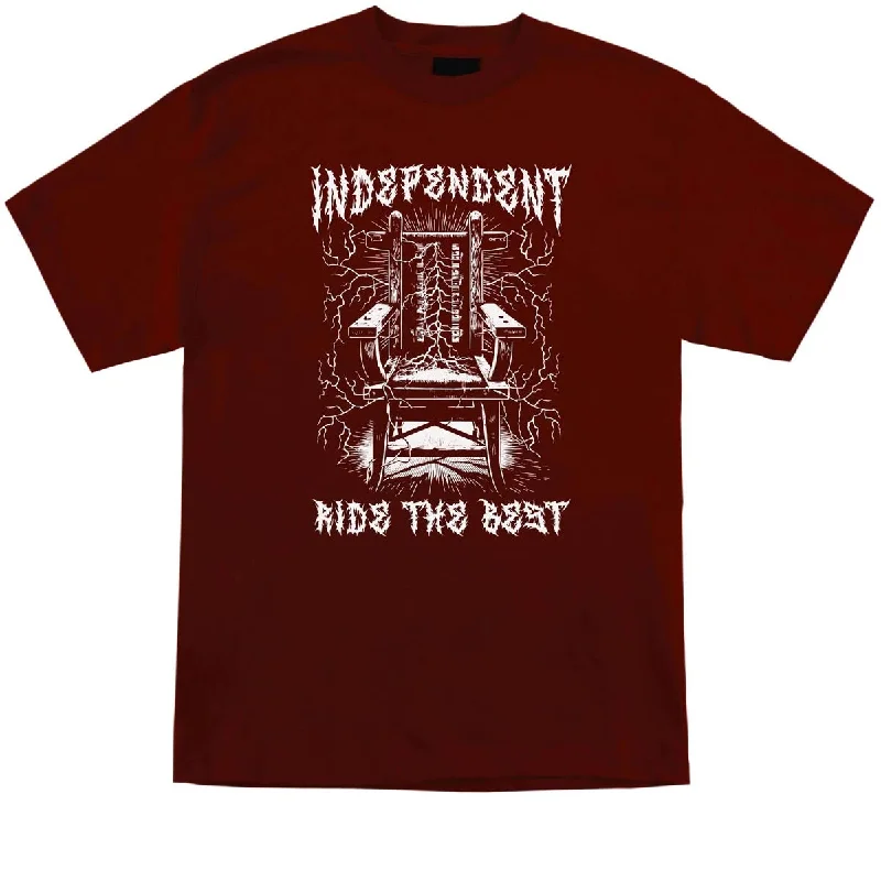 Independent RTB Lightning T-Shirt - Burgundy