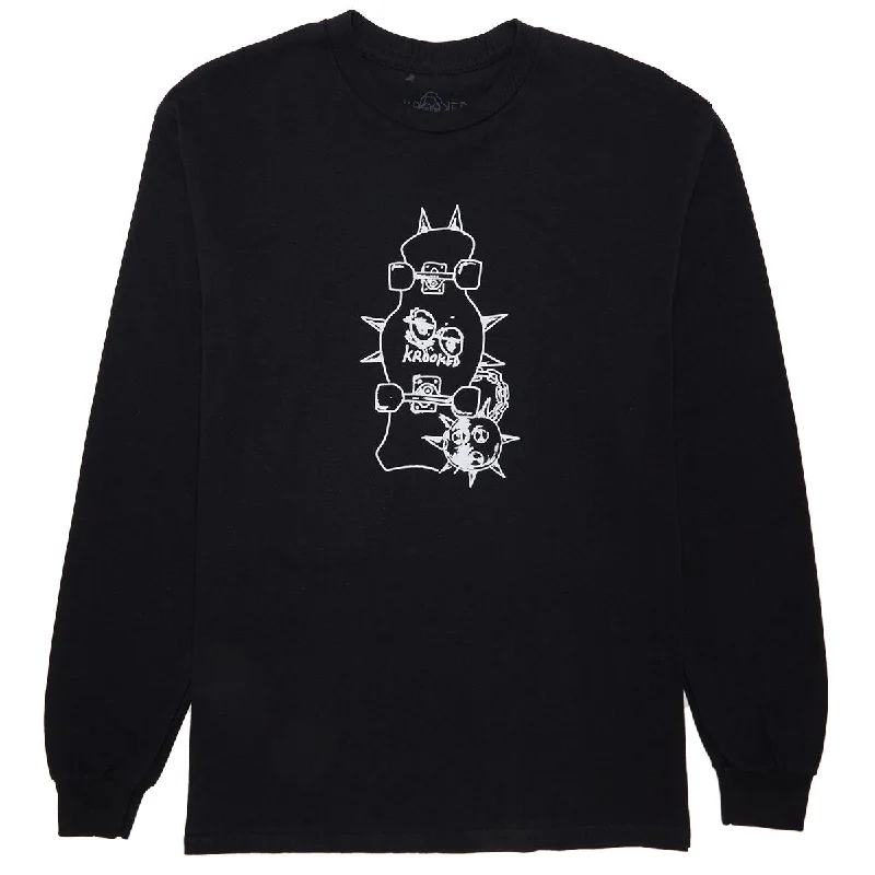 Krooked Mace Long Sleeve T-Shirt - Black/White