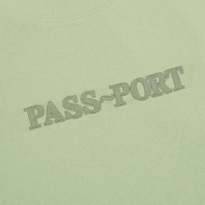 PASS~PORT ""OFFICIAL EMBROIDERY"" TEE STONEWASH GREEN