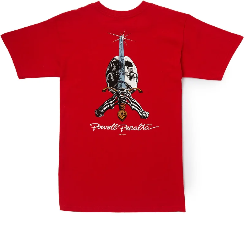 Powell-Peralta Skull And Sword T-Shirt - Red