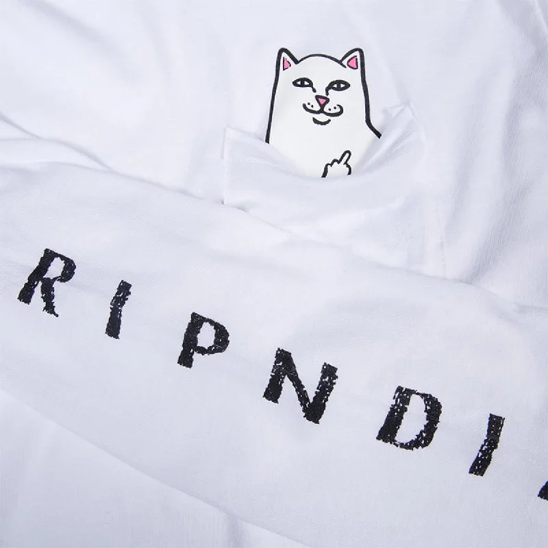 RIPNDIP Lord Nermal Pocket Long Sleeve T-Shirt - White