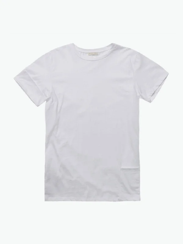 Roll Sleeve Crew Neck T-Shirt White