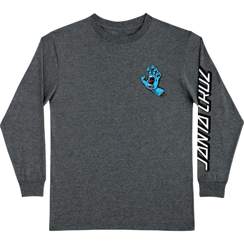 Santa Cruz Screaming Hand Long Sleeve T-Shirt - Dark Heather