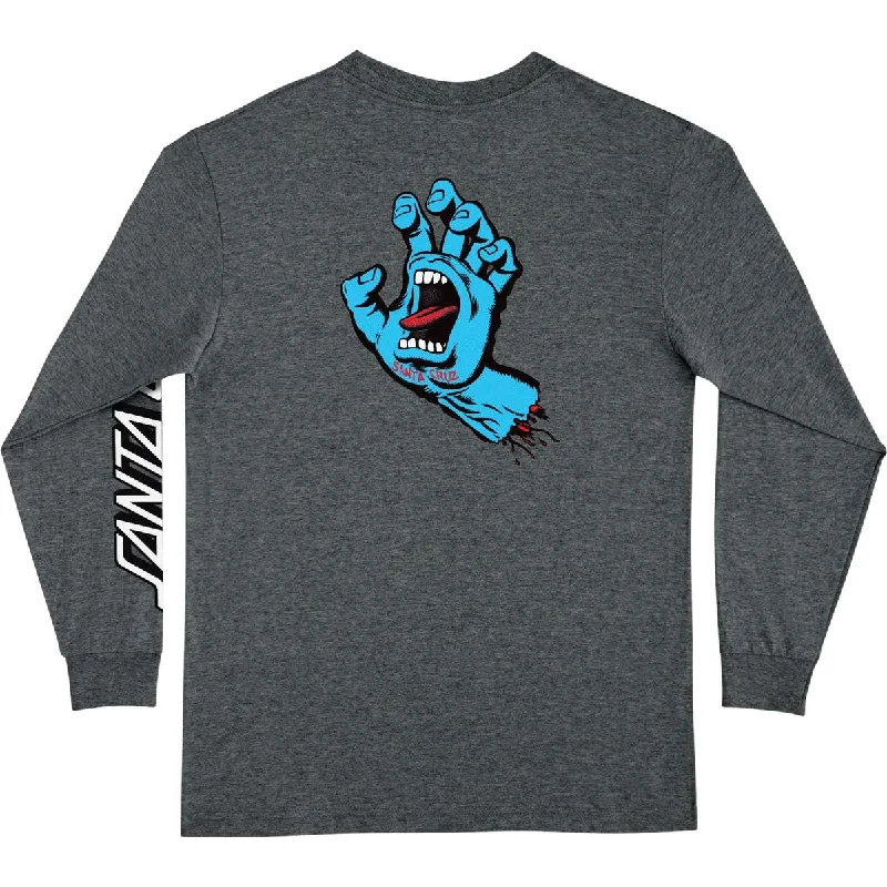 Santa Cruz Screaming Hand Long Sleeve T-Shirt - Dark Heather