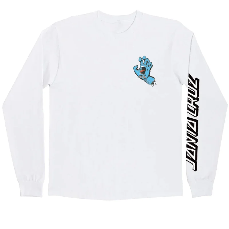 Santa Cruz Screaming Hand Long Sleeve T-Shirt - White