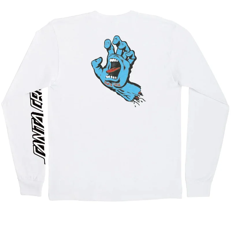 Santa Cruz Screaming Hand Long Sleeve T-Shirt - White