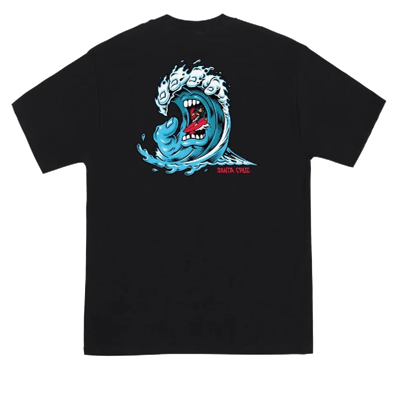 Santa Cruz Screaming Wave T-Shirt - Black