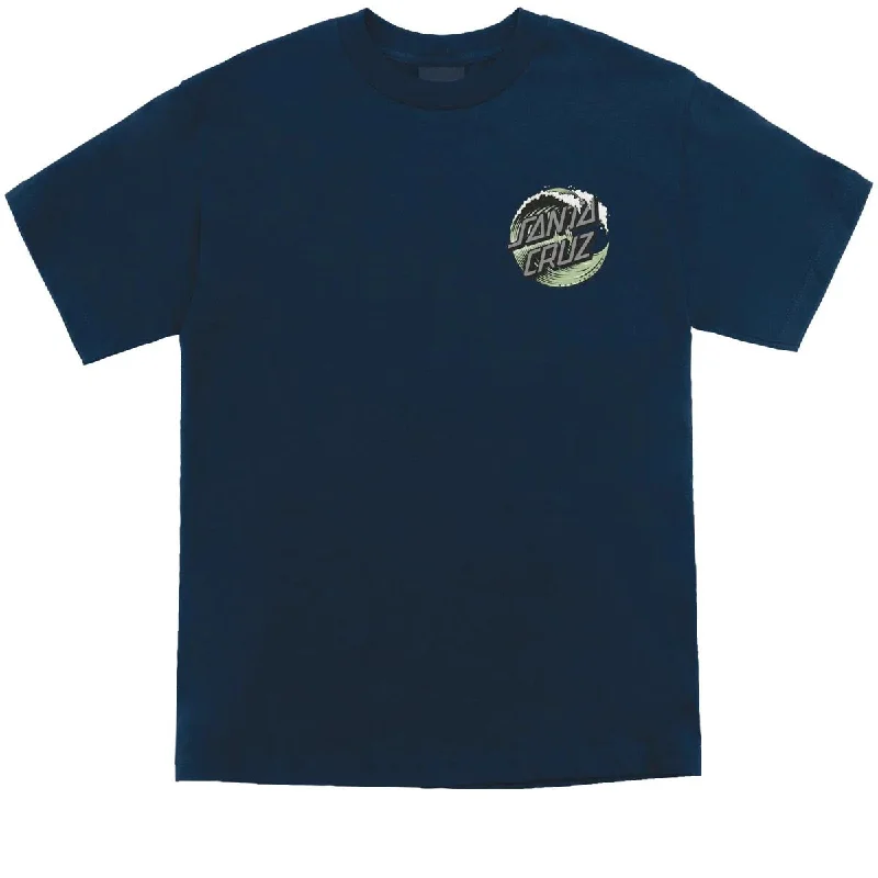 Santa Cruz Wave Dot T-Shirt - Navy/Seafoam