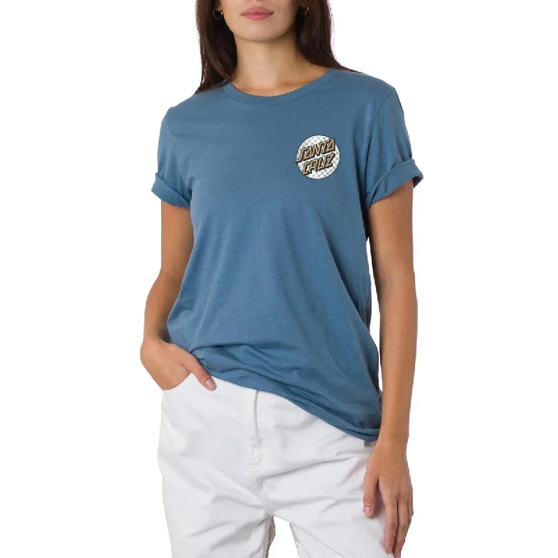 Santa Cruz Womens Meyer Freestyle Dot Relaxed T-Shirt - Steel Blue