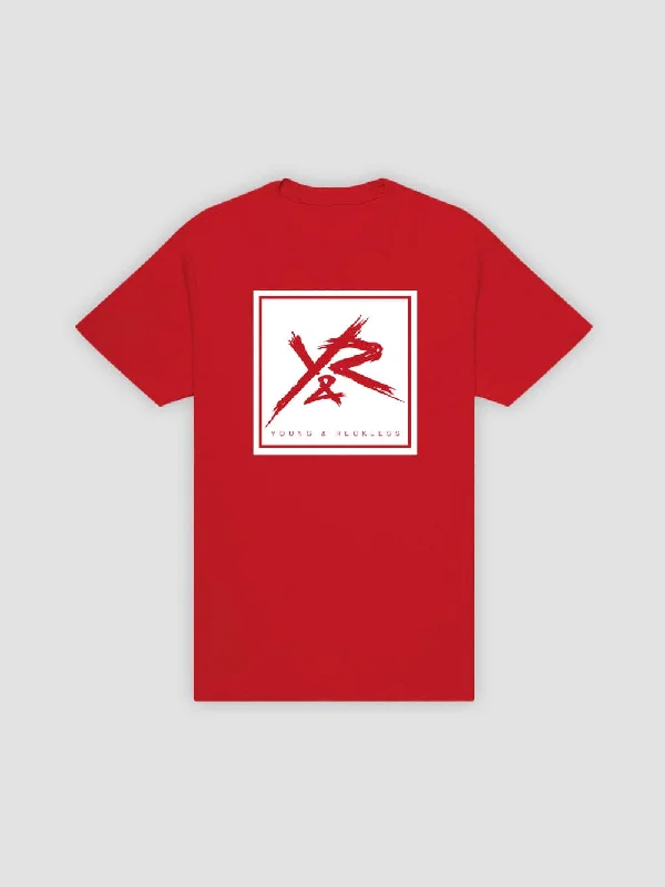 Square Logo Tee - Red