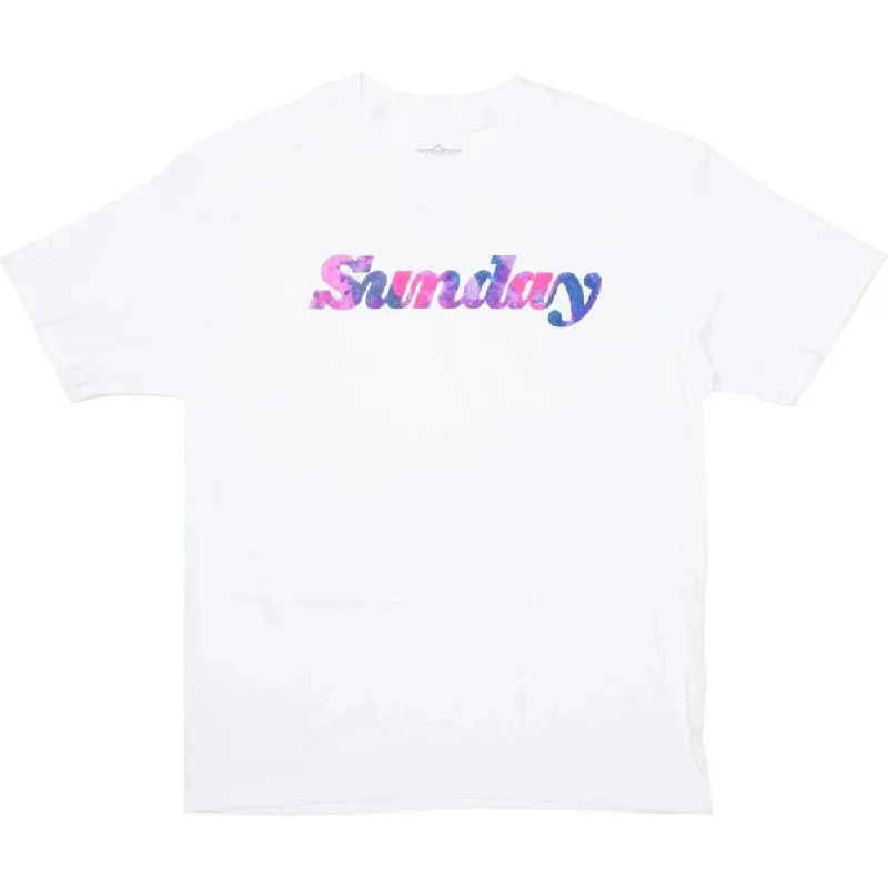 Sunday Classy T-Shirt - White With Rose Tie Dye