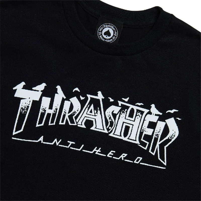 Thrasher x Anti-Hero Pigeon Mag T-Shirt - Black