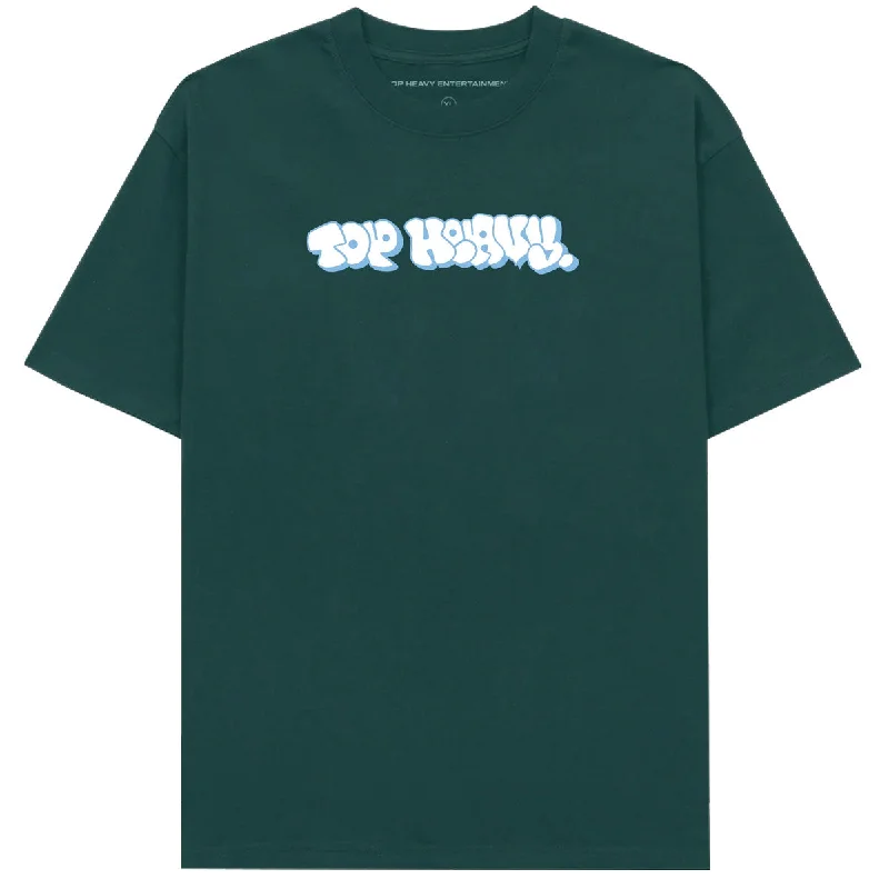 Top Heavy OG Throwie T-Shirt - Forest/Baby Blue