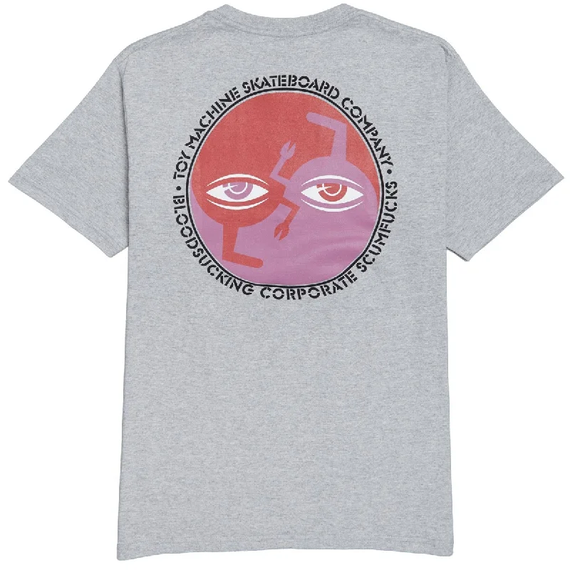 Toy Machine Ying Yang T-Shirt - Heather Grey