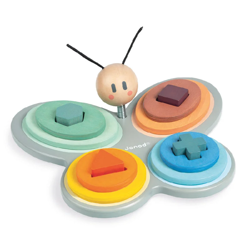 Wooden texture toys for sensory development​ Cocoon Butterfly Shapes