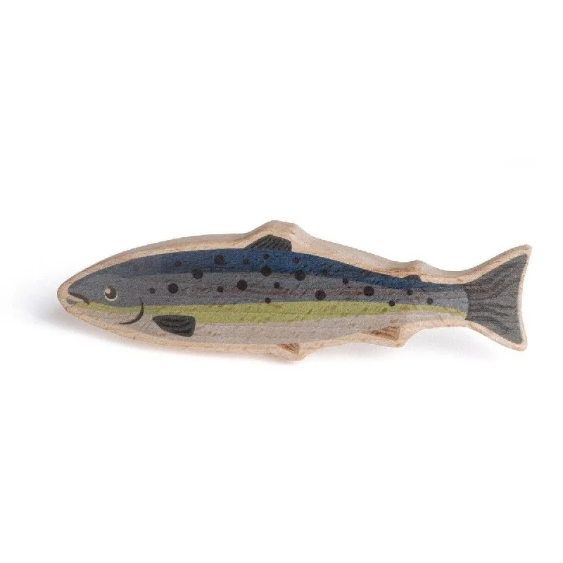 Wooden wind - up toys for mechanical play​ Erzi salmon