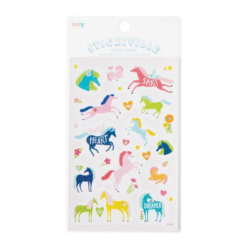 Air - dry clay for easy - to - use handicraft projects​ Ooly stickiville standard wild horses (holographic glitter)