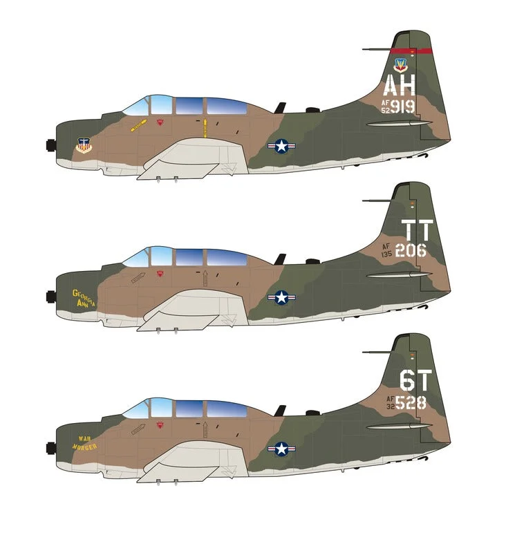 Carousel model toys for decorative and interactive play​ Caracal 1/48 decals for USAF/VNAF A-1E - CD48046