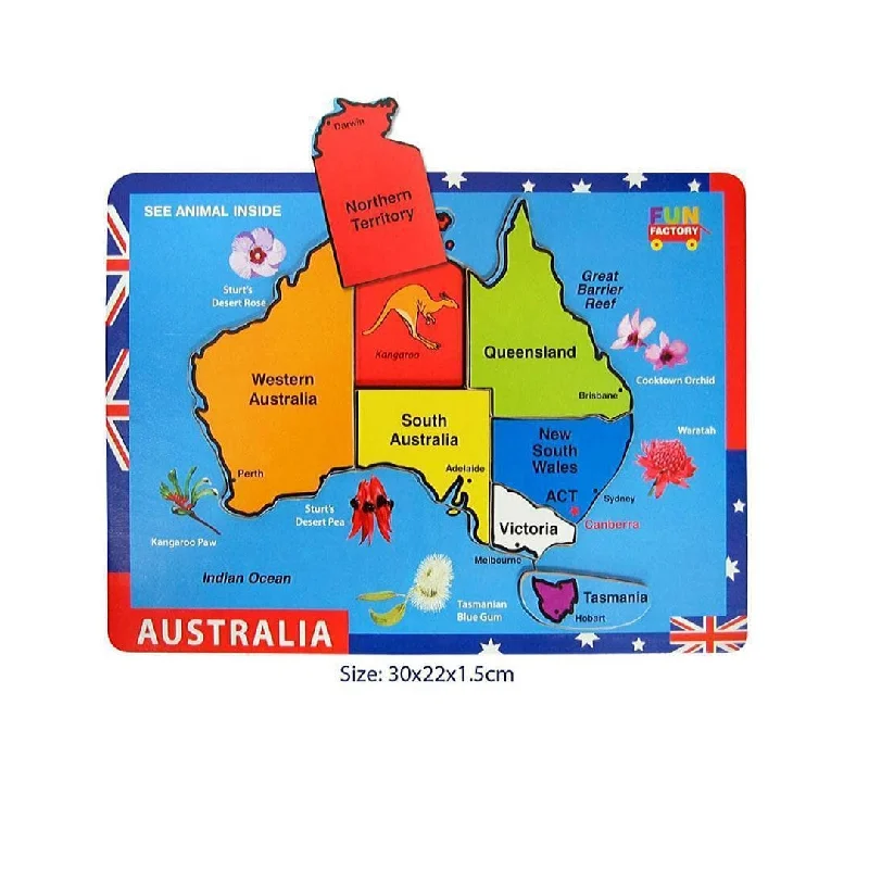 Educational toys for teaching digital art concepts​ Jigsaw Map of Australia