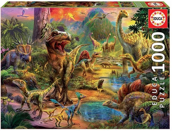 Puzzle - shaped doorstops for home safety​ Educa Land Of Dinosaurs 1000pc Puzzle