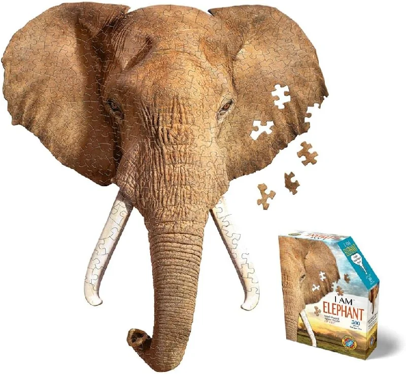 Puzzle - shaped doorstops for home safety​ I Am Elephant - 300 pc. Puzzle