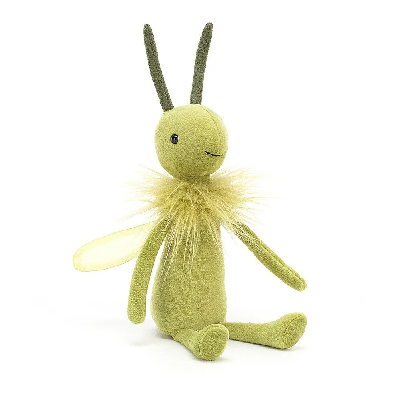 Plush toys for police officers with police - car - or badge - shaped accessories​ Jellycat Zeegul Grasshopper
