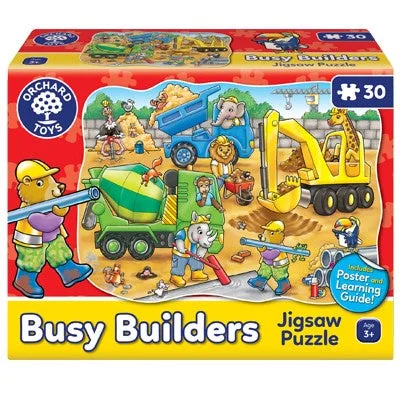 Puzzle - inspired embroidery patterns for crafters​ Orchard Toys Busy Builders Jigsaw Puzzle
