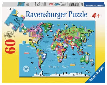 Puzzle - shaped planters for indoor plants​ Ravensburger Puzzle 60 Piece World Map