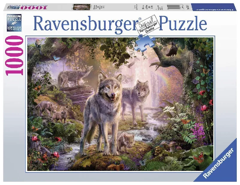 Puzzle - inspired nail art designs for fashionistas​ RAVENSBURGER SUMMER WOLVES 1000PC